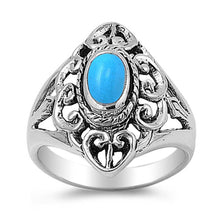 Load image into Gallery viewer, Sterling Silver Turquoise Stone Ring