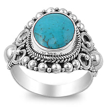 Load image into Gallery viewer, Sterling Silver Turquoise Stone Ring