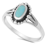 Sterling Silver Stabilized Turquoise Stone Ring