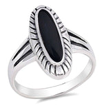 Sterling Silver With Black Onyx Cubic Zirconia Stone RingAnd Face Height 21mm
