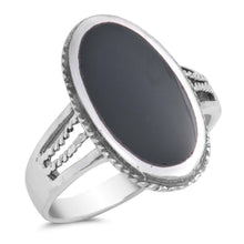 Load image into Gallery viewer, Sterling Silver With Black Onyx Cubic Zirconia Stone RingAnd Face Height 20mm