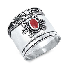 Load image into Gallery viewer, Sterling Silver Stabilized Carnelian Stone Ring