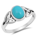 Sterling Silver Oval Turquoise Stone Ring