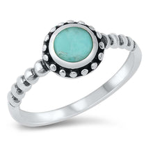 Load image into Gallery viewer, Sterling Silver Stabilized Turquoise Stone Ring