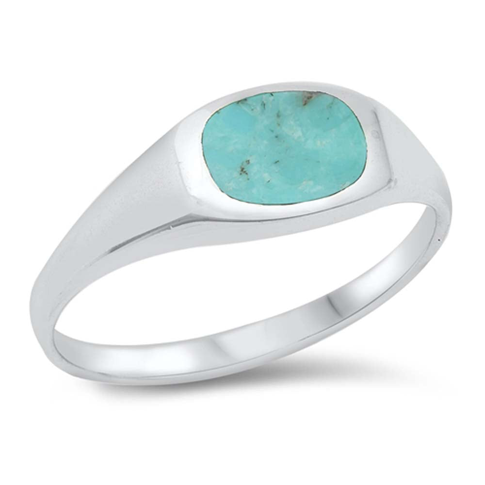 Sterling Silver Stabilized Turquoise Stone Ring