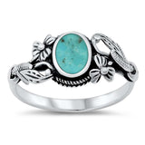 Sterling Silver Stabilized Turquoise Stone Ring