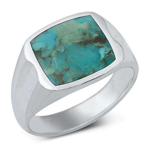 Sterling Silver Genuine Turquoise Stone Ring-13.6mm