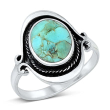 Load image into Gallery viewer, Sterling Silver Turquoise Stone Ring