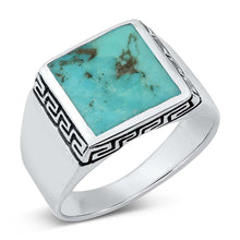 Load image into Gallery viewer, Sterling Silver Genuine Turquoise Stone Ring