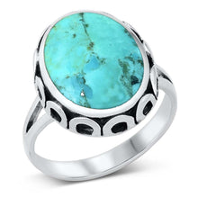 Load image into Gallery viewer, Sterling Silver Turquoise Stone Ring