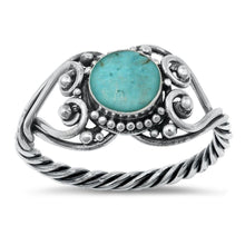 Load image into Gallery viewer, Sterling Silver Genuine Turquoise Ring - silverdepot