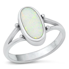 Load image into Gallery viewer, Sterling Silver white Lab Lab-Opal Ring