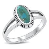 Sterling Silver Genuine Turquoise Ring-12.5mm