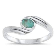 Load image into Gallery viewer, Sterling Silver Oxidized Turquoise Stone Ring