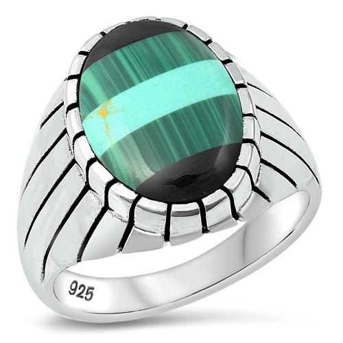 Sterling Silver Multi-Colored Stone Ring
