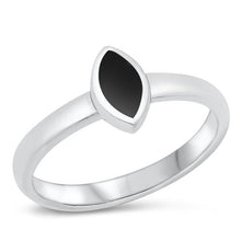 Load image into Gallery viewer, Sterling Silver Black Agate Ring-8.5mm