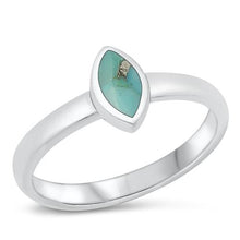 Load image into Gallery viewer, Sterling Silver Genuine Turquoise Ring-8.5mm