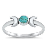 Sterling Silver Genuine Turquoise Stone Ring