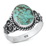 Sterling Silver Genuine Turquoise Stone Ring-1