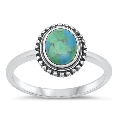 Sterling Silver Genuine Turquoise Ring