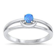 Load image into Gallery viewer, Sterling Silver Oxidized Blue Lab Opal Ring-6.2mm