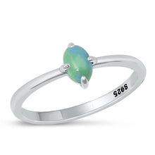 Load image into Gallery viewer, Sterling Silver Oxidized Genuine Turquoise Stone Ring-7.1mm
