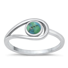 Load image into Gallery viewer, Sterling Silver Oxidized Genuine Turquoise Ring-8.1mm