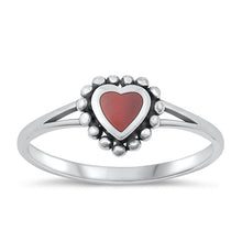 Load image into Gallery viewer, Sterling Silver Oxidized Red Agate Ring-8.5mm