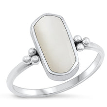 Load image into Gallery viewer, Sterling Silver Oxidized Mother of Pearl Ring-15mm