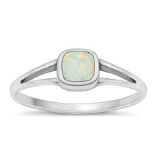 Load image into Gallery viewer, Sterling Silver Oxidized White Lab Opal Ring-6mm