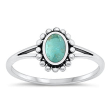 Load image into Gallery viewer, Sterling Silver Oxidized Genuine Turquoise Ring-9.8mm