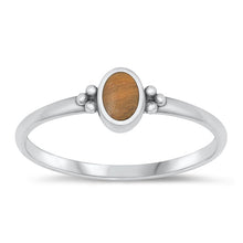 Load image into Gallery viewer, Sterling Silver Oxidized Oval Tiger Eye Ring