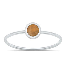 Load image into Gallery viewer, Sterling Silver Polished Tiger Eye Round Ring