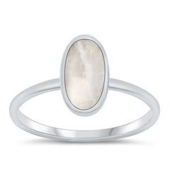Sterling Silver Oxidized Moonstone Ring-11.6mm
