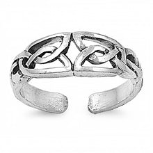 Load image into Gallery viewer, Sterling Silver Classy Celtic Design Toe RingAnd Width 5.5 MM