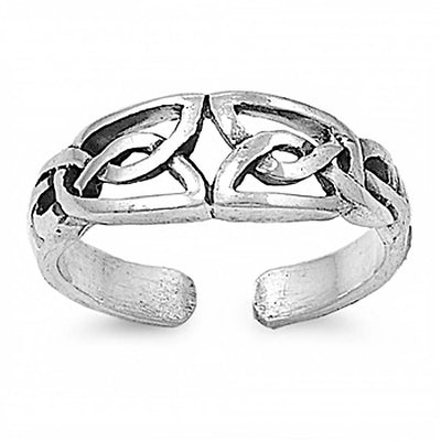 Sterling Silver Classy Celtic Design Toe RingAnd Width 5.5 MM