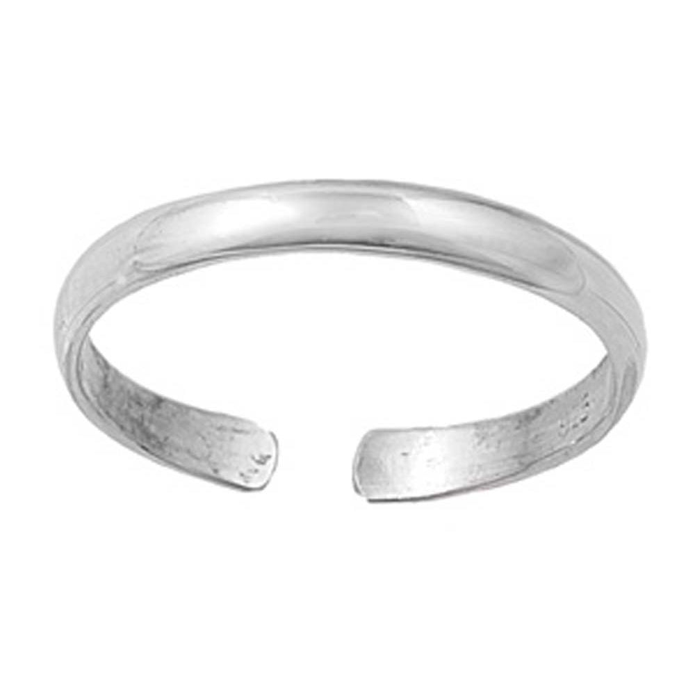 Sterling Silver 2mm Classy Band Toe Ring