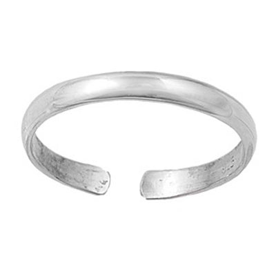 Sterling Silver 2mm Classy Band Toe Ring