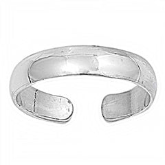 Sterling Silver 4mm Classy Band Toe Ring