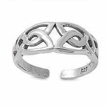 Load image into Gallery viewer, Sterling Silver Elegant Infinite Celtic Knot Toe RingAnd Face Height 7 MM