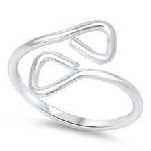 Load image into Gallery viewer, Sterling Silver Fancy Toe Ring Bypass Band with Face Height of 12MM