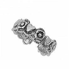 Load image into Gallery viewer, Sterling Silver Stylish Rose &amp; Heart Desigh Toe RingAnd Band Width 3 MM