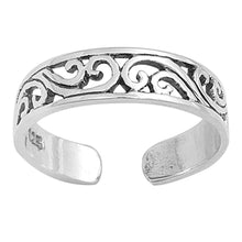 Load image into Gallery viewer, Sterling Silver Fancy Filigree Design Toe RingAnd Width 4 MM