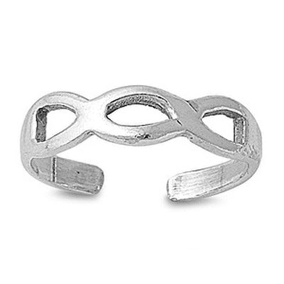 Sterling Silver Braid Toe Ring