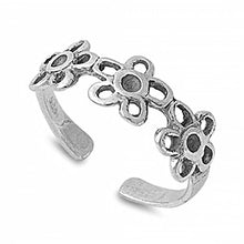 Load image into Gallery viewer, Sterling Silver Flower Toe Ring