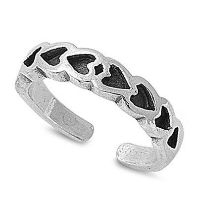 Sterling Silver Heart Toe Ring