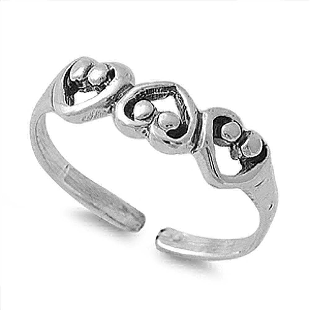 Sterling Silver Heart Toe Ring