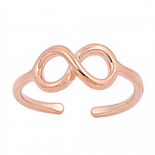 Load image into Gallery viewer, Sterling Silver Rose Gold Plated Classy Infinity Design Toe RingAnd Face Height 5 MM