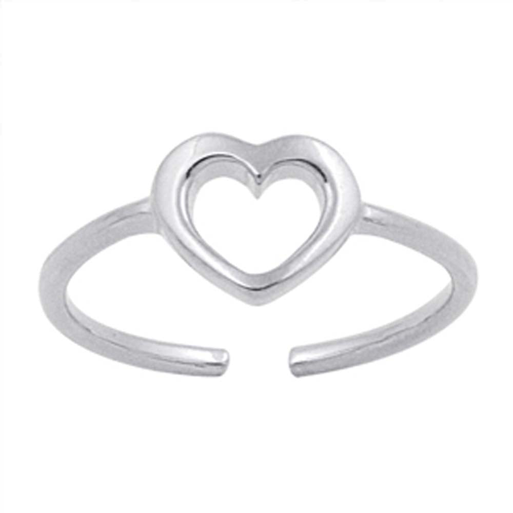 Sterling Silver Heart Toe Ring