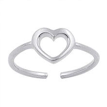 Load image into Gallery viewer, Sterling Silver Heart Toe Ring